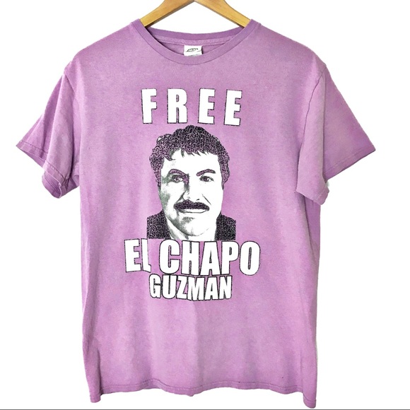 Vintage Other - Vintage Free El Chapo Guzman lavender T-shirt